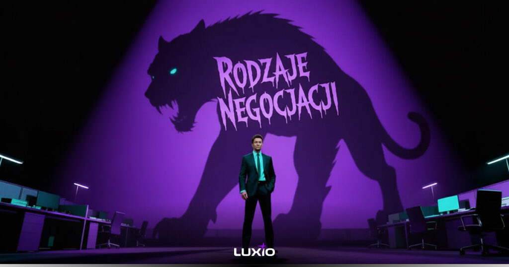 Menedżer B2B analizuje różne rodzaje negocjacji podczas strategicznego spotkania biznesowego